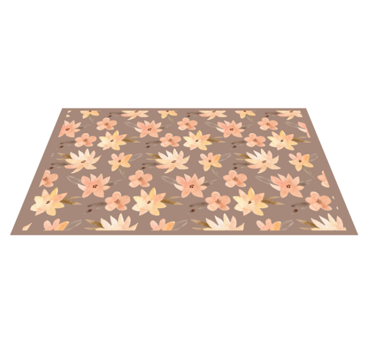 Tapis vinyle fleurs et plantes tableau de motifs floraux - TenStickers