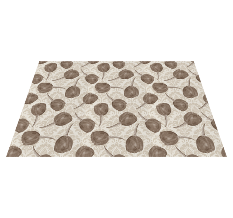 Tapis vinyle fleurs et plantes doux motif botanique - TenStickers