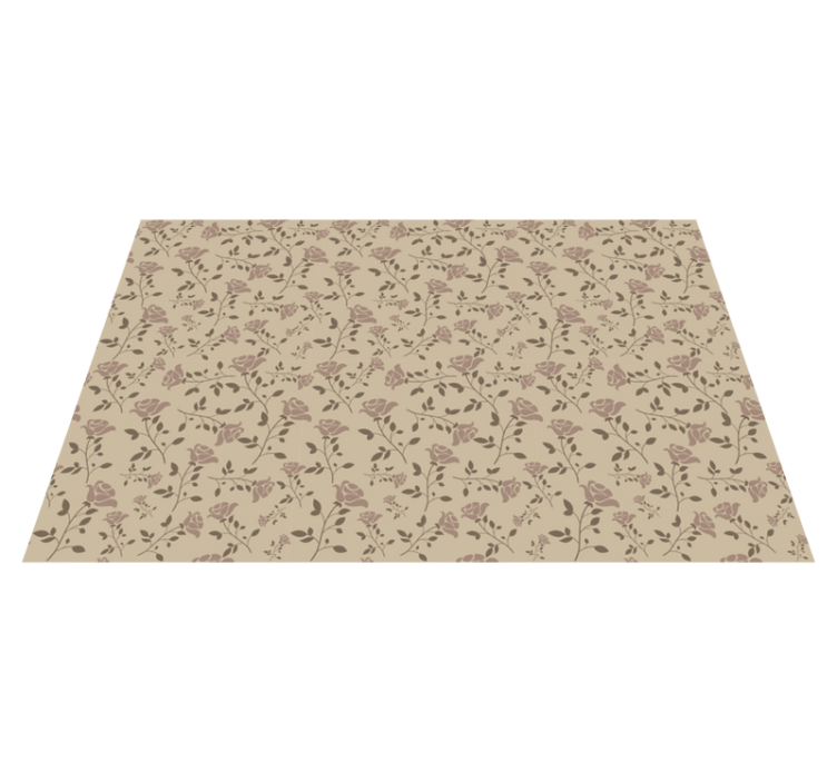 Tapis vinyle fleurs et plantes motif floral subtil - TenStickers