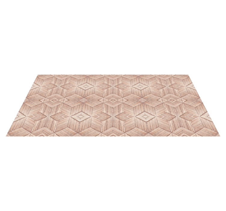 Tapis vinyle imitation parquet motif géométrique - TenStickers