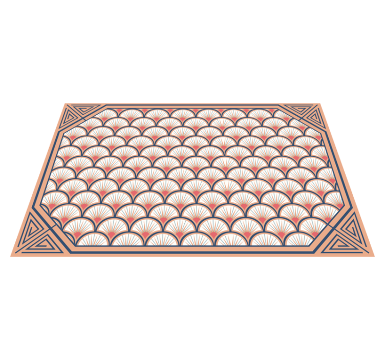 Tapis vinyle carreaux de ciment motif coquillage - TenStickers