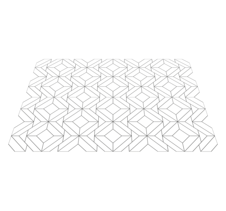 Tapis vinyles géométriques motif blanc - TenStickers