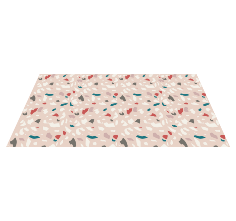 Tapis vinyle textures motif terrazzo coloré - TenStickers