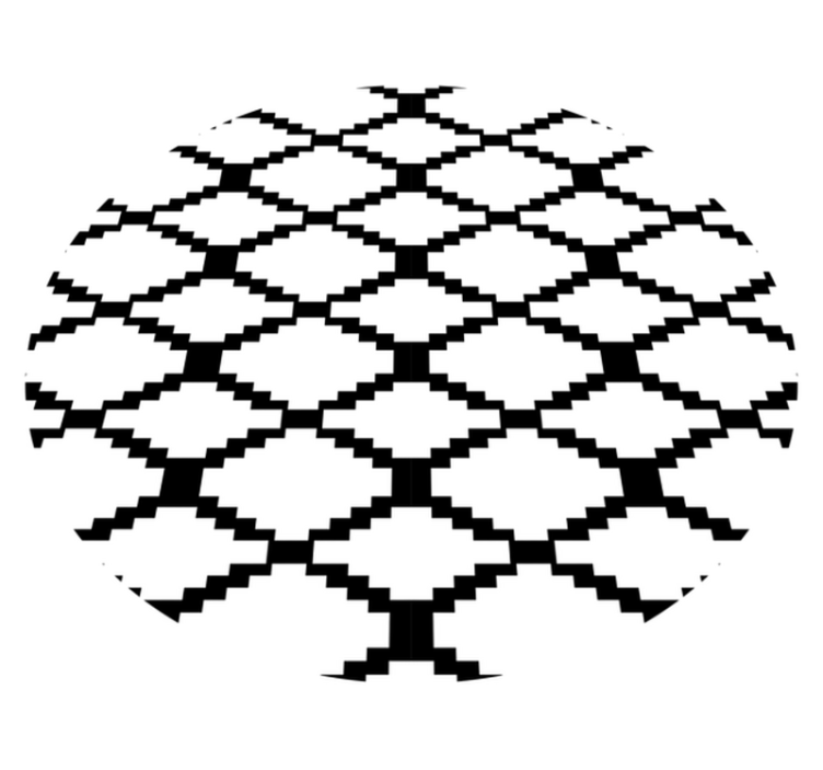 Tapis vinyles géométriques noir et blanc moderne - TenStickers