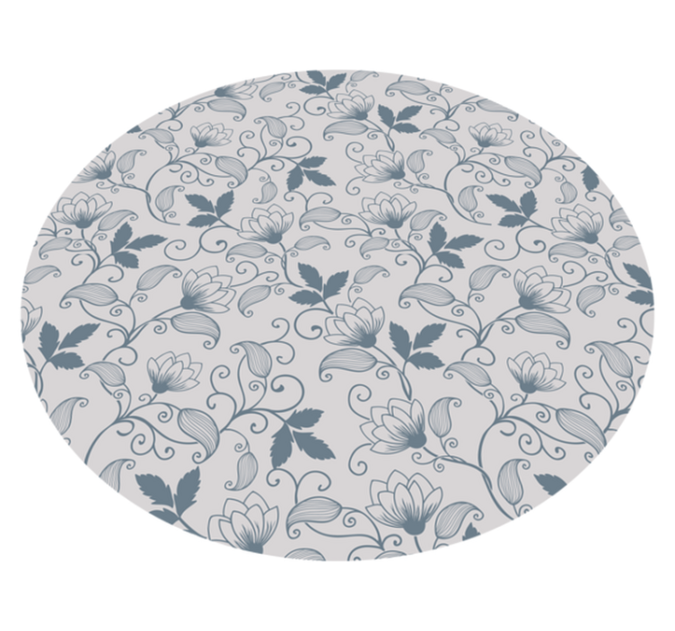 Tapis vinyle salle de bain sérénité florale - TenStickers