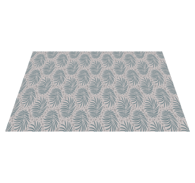 Tapis vinyle nature motif feuilles vertes - TenStickers