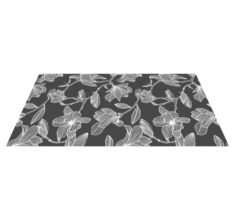 Tapis vinyle fleurs et plantes éléments botaniques gracieux - TenStickers
