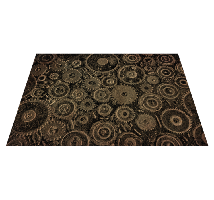 Tapis vinyle textures modèle d'engrenages industriels - TenStickers