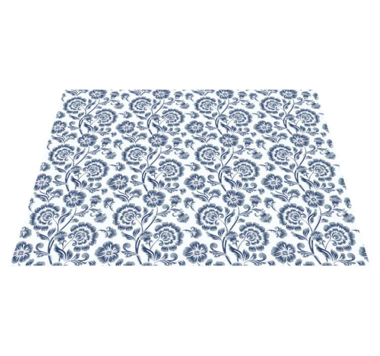 Tapis vinyle fleurs et plantes motif d'élégance florale - TenStickers
