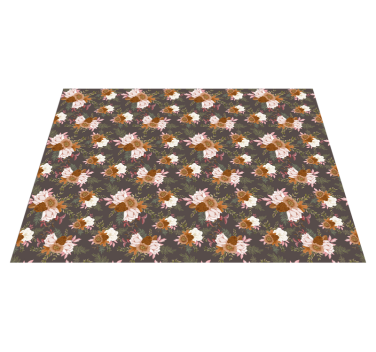Tapis vinyle fleurs et plantes élégance à motif floral - TenStickers