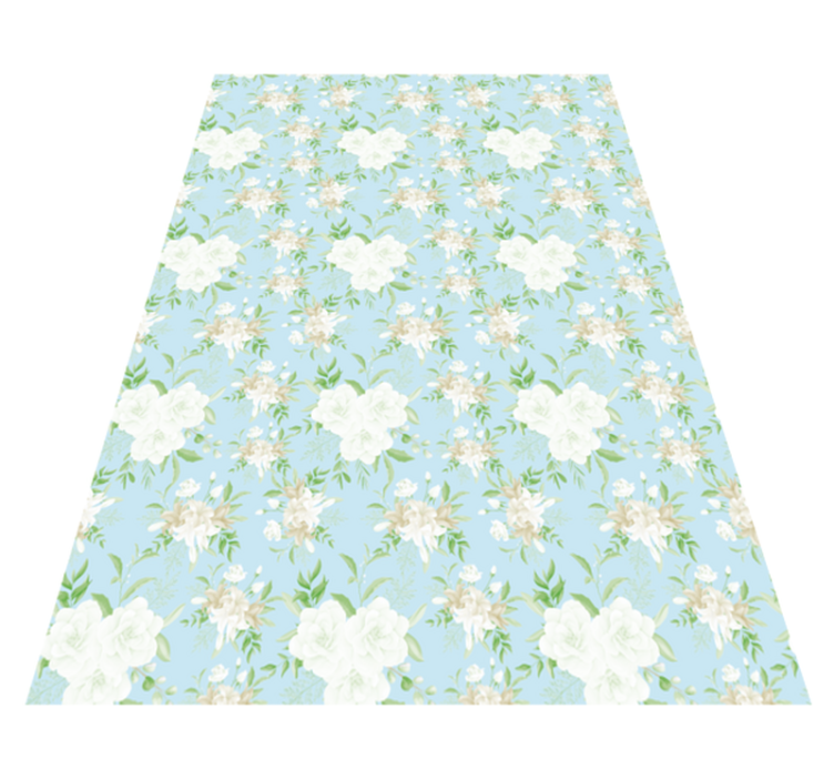 Tapis vinyle fleurs et plantes élégance florale sereine - TenStickers