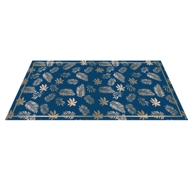 Tapis vinyle fleurs et plantes motif de feuilles tropicales - TenStickers