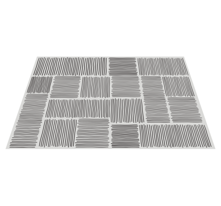 Tapis vinyle rayures motifs de lignes monochromatiques - TenStickers