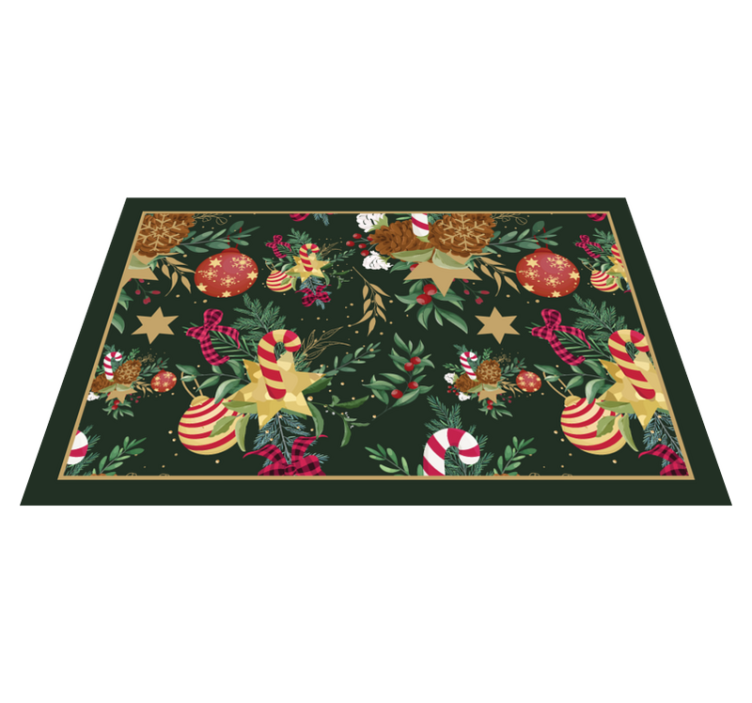 Tapis vinyle noël motif vacances festives - TenStickers