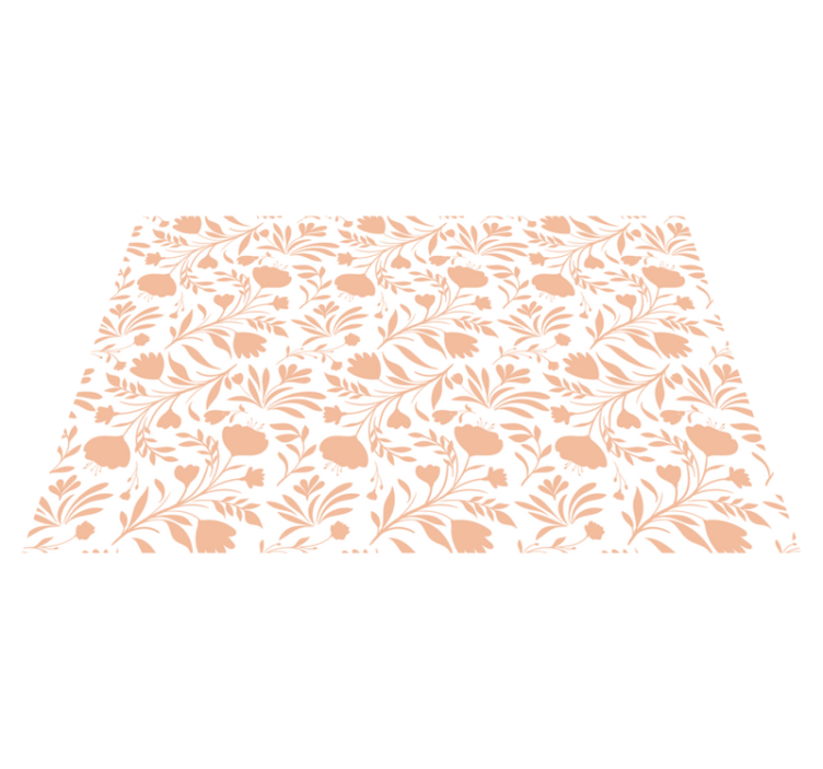 Tapis vinyle motifs floral en silhouette  - TenStickers
