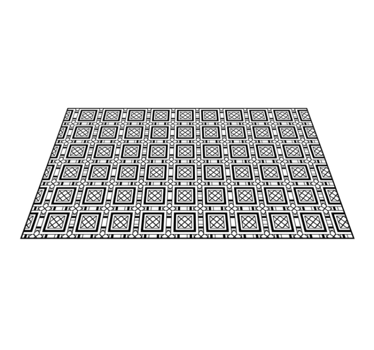 Tapis vinyles géométriques motif de carrelage symétrique - TenStickers