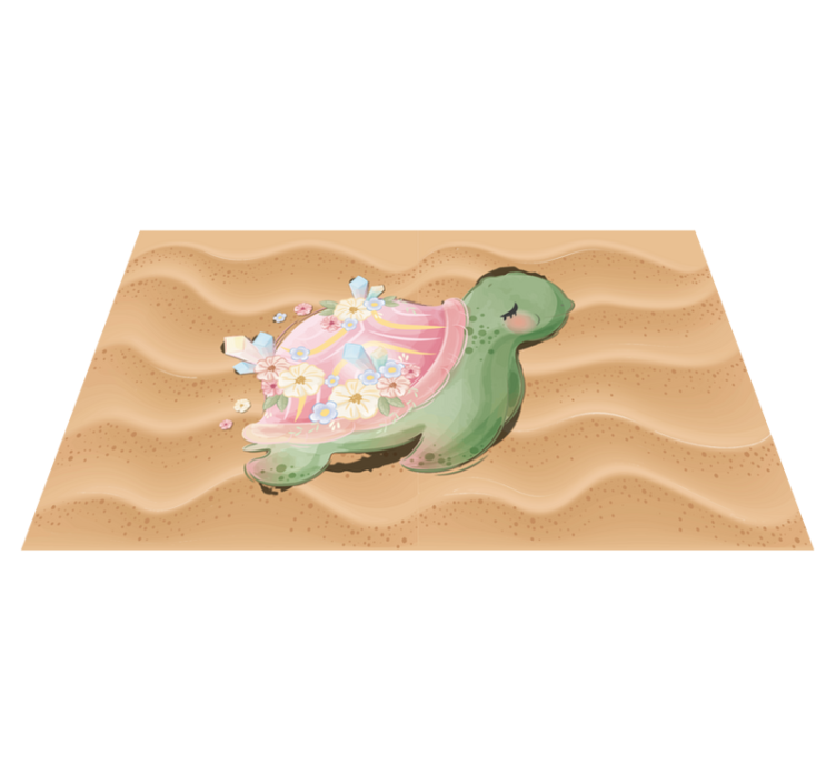 Tapis vinyle pour enfants oasis de tortues de mer - TenStickers