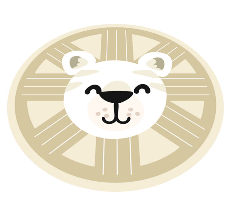 Tapis vinyle chambre bébé motif lion souriant - TenStickers