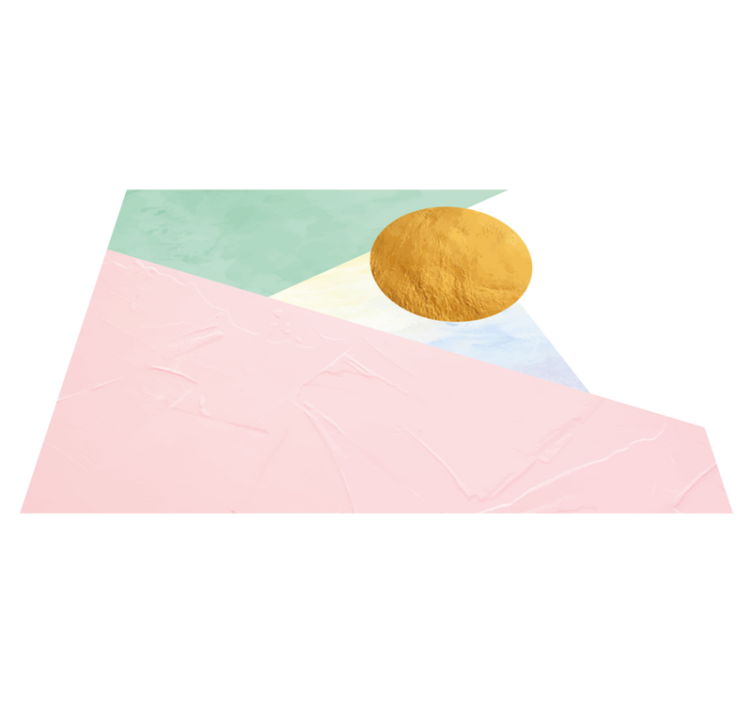 Tapis vinyle géométrique formes géométriques pastel - TenStickers