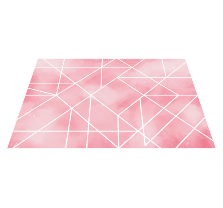 Tapis vinyles géométriques motif géométrique rose - TenStickers