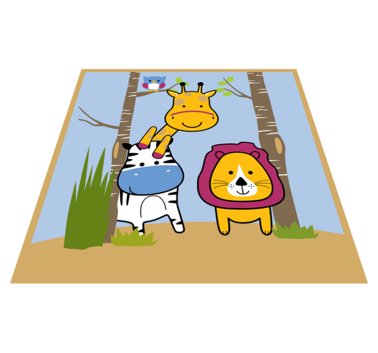 Tapis vinyle pour enfants personnages d'animaux - TenStickers