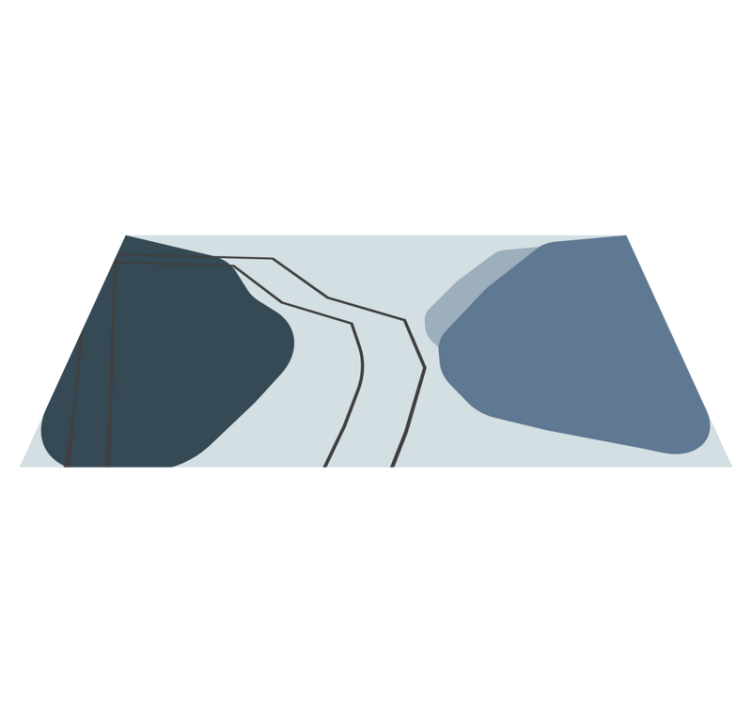 Tapis vinyles géométriques lignes de contour abstraites - TenStickers