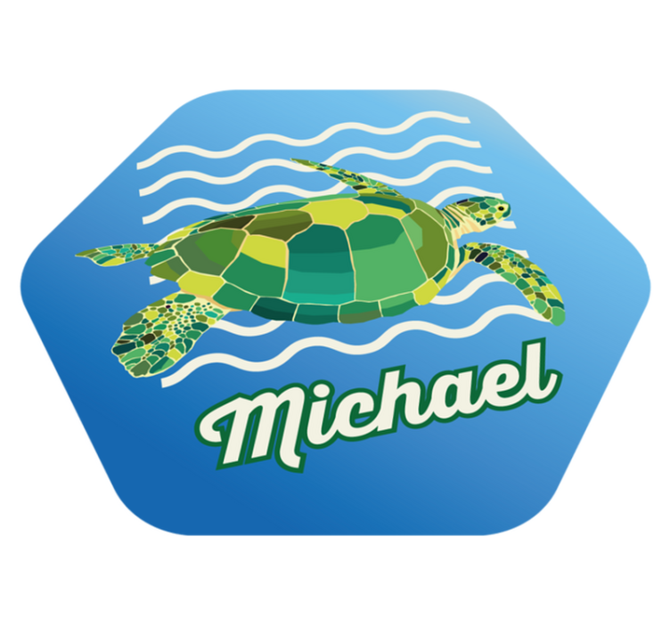 Tapis vinyle personnalisé tortue de mer personnalisée - TenStickers