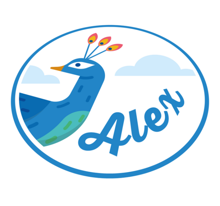 Tapis vinyle personnalisé paon personnalisable - TenStickers