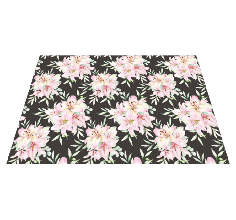 Tapis vinyle fleurs et plantes délicatesse florale - TenStickers