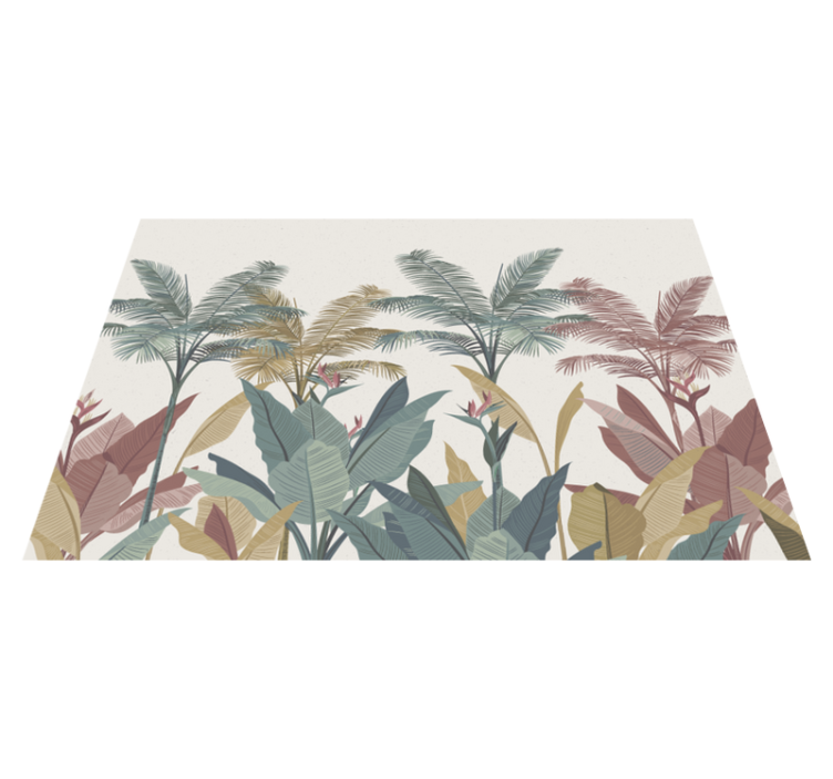 Tapis vinyle nature palette de plantes tropicales - TenStickers