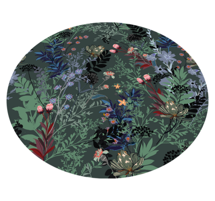 Tapis vinyle fleurs et plantes motif botanique - TenStickers
