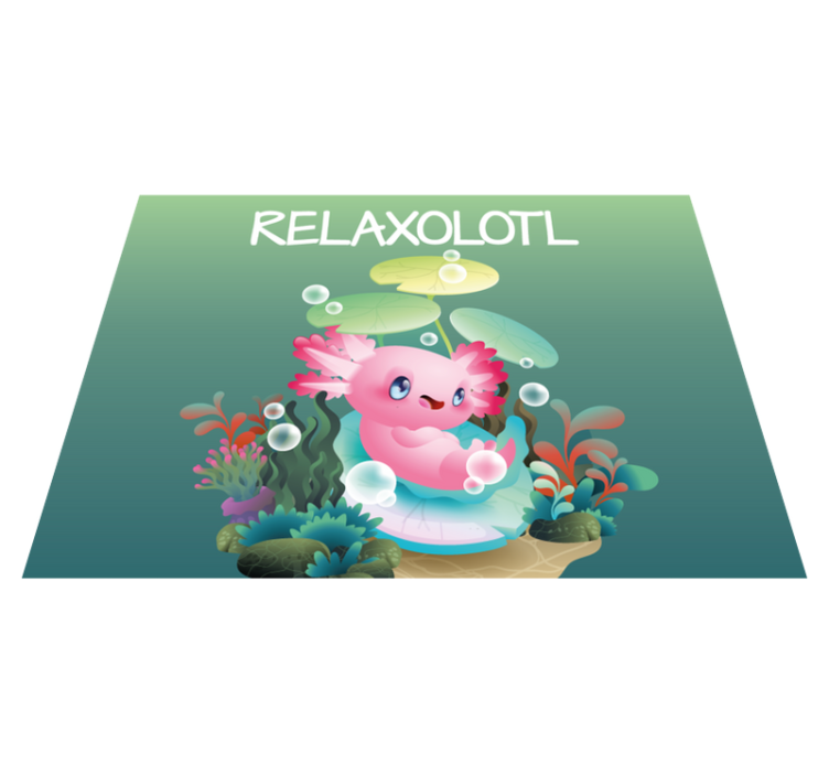 Tapis vinyle autres tapis étang de relaxolotl - TenStickers