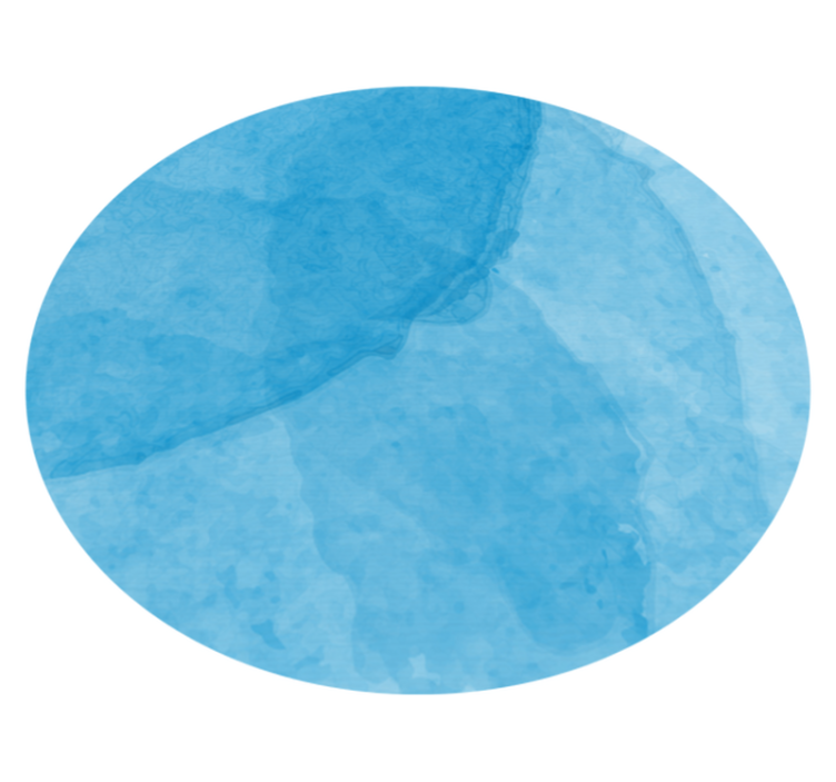 Tapis vinyle minimaliste rond abstrait bleu - TenStickers