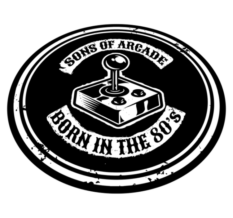 Tapis vinyle citation arcade Nostalgia Born 80s - TenStickers