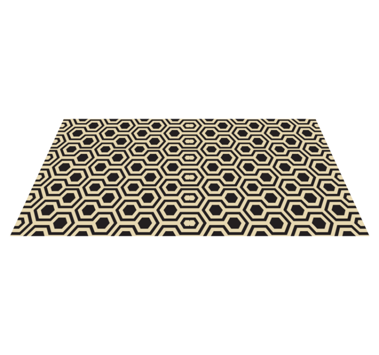 Tapis vinyle motif hexagonal géométrique - TenStickers