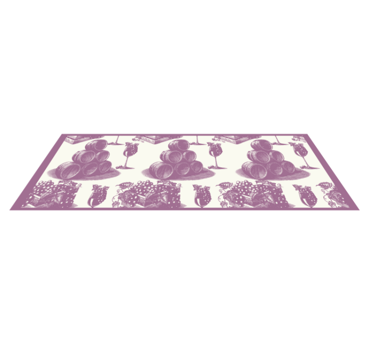 Tapis vinyle motif rétro croquis de cave à vin - TenStickers