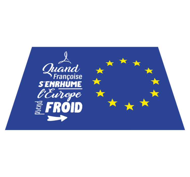 Tapis vinyle personnalisé quand paris attrape froid - TenStickers