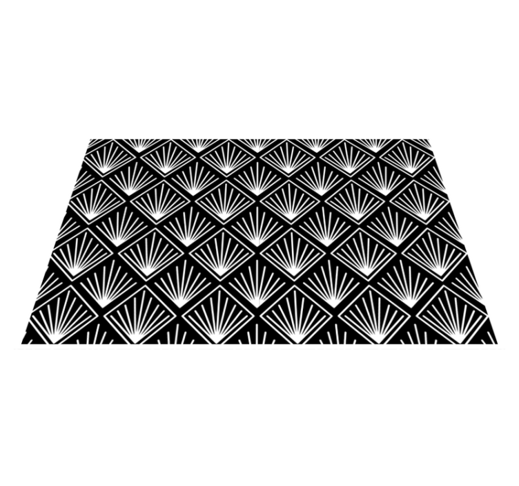 Tapis vinyle Art déco motif noir et blanc - TenStickers