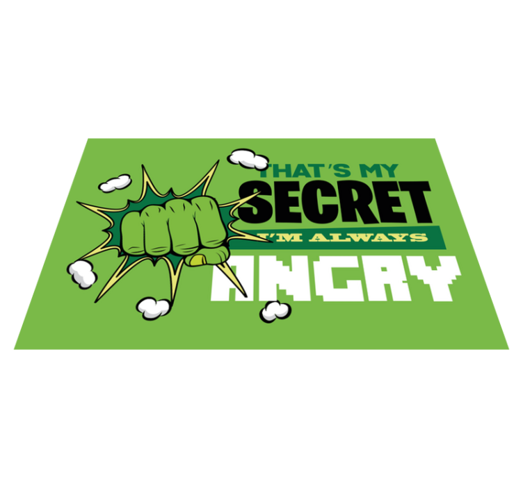 Tapis "Je n'ai jamais cessé d'être en colère" - TenStickers