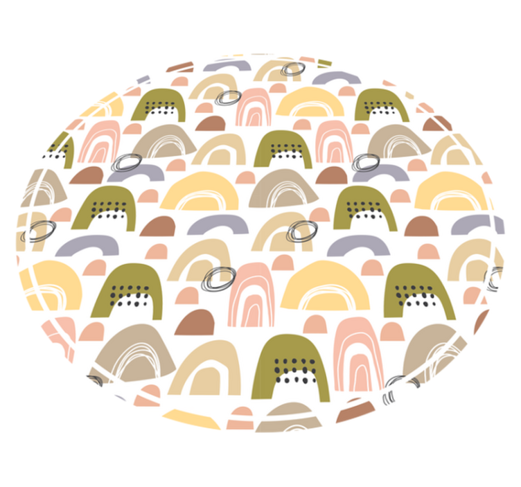 Tapis vinyle  Motif arc en ciel nordique - TenStickers