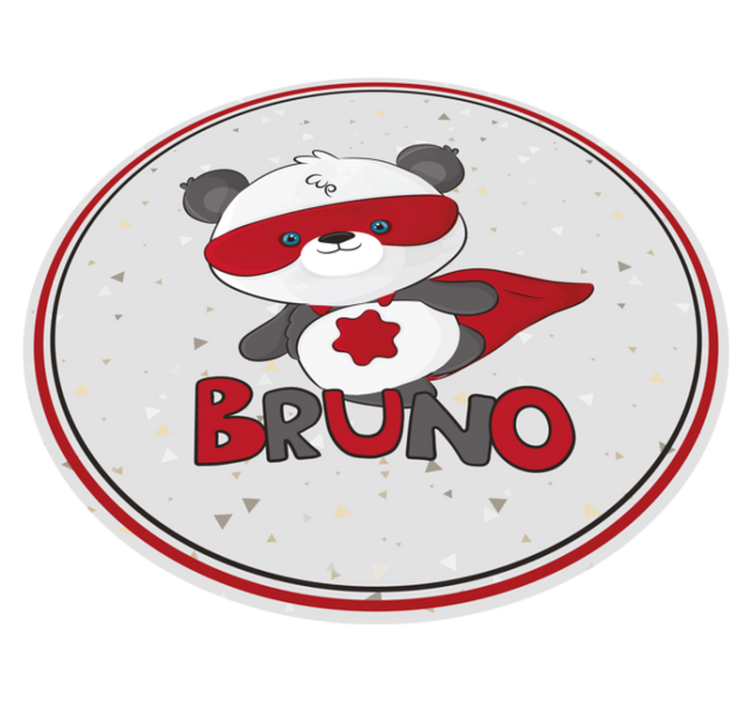 Tapis vinyle avec nom superpanda - TenStickers