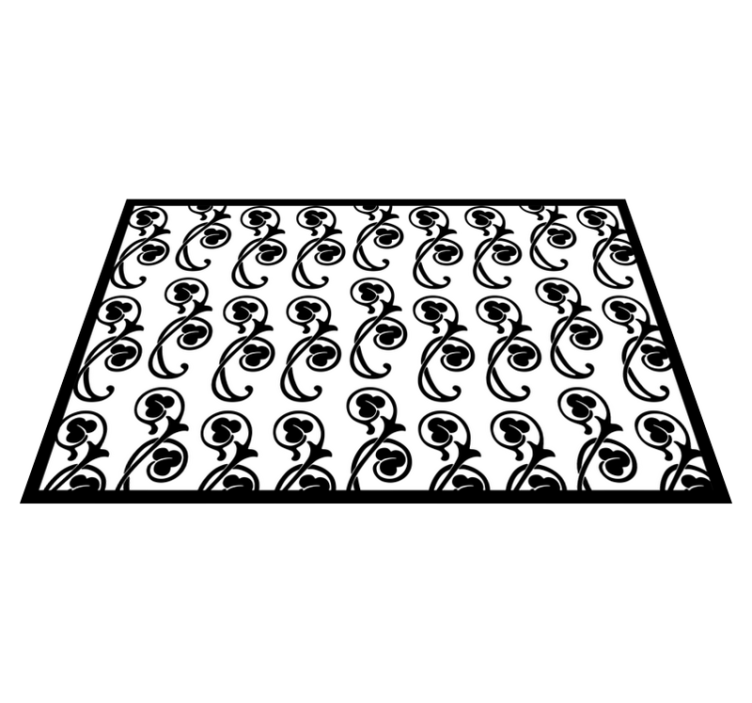 Tapis vinyle motif feuilles style gothique - TenStickers