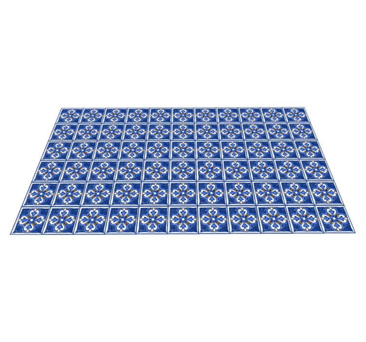 Tapis vinyle carreaux style méditerranéen - TenStickers