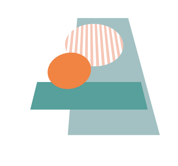 Tapis vinyle motif géométrique et coloré - TenStickers