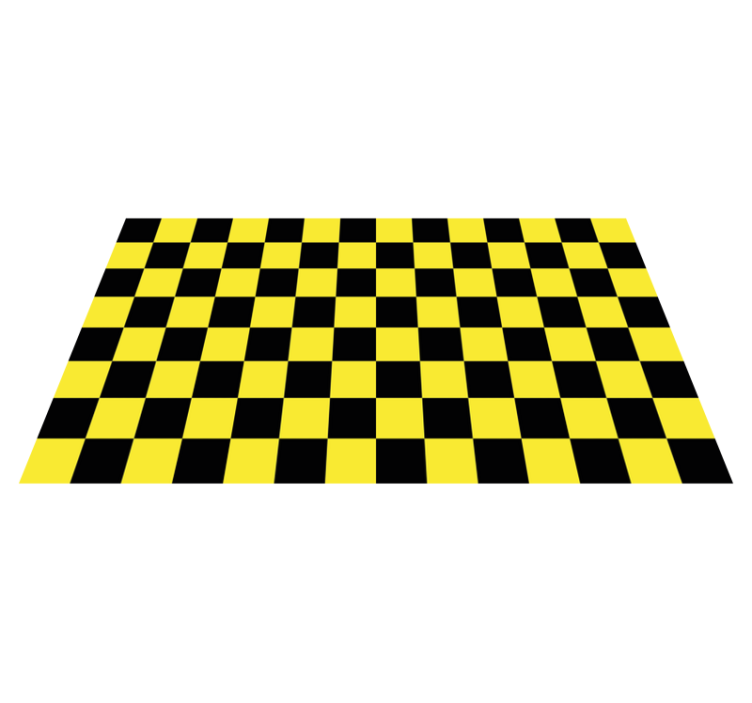 Tapis vinyle plateau d'échecs jaune et noir - TenStickers