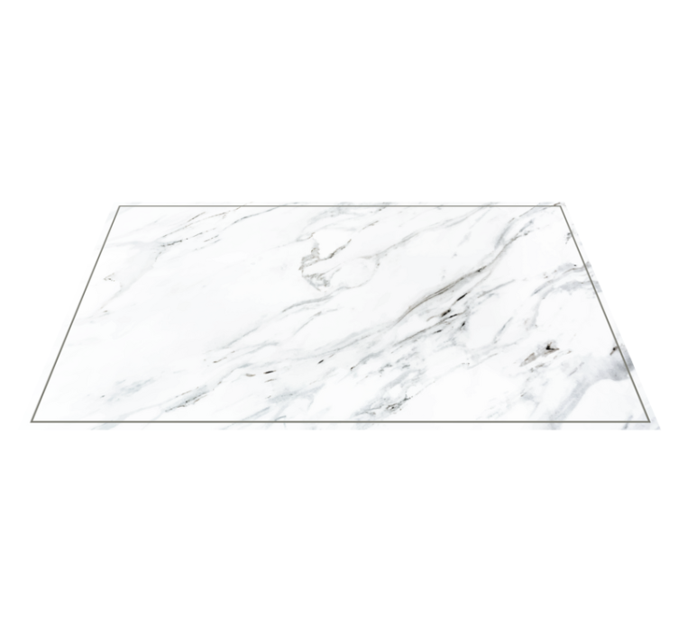 Tapis vinyle effet pierre marbre blanc - TenStickers
