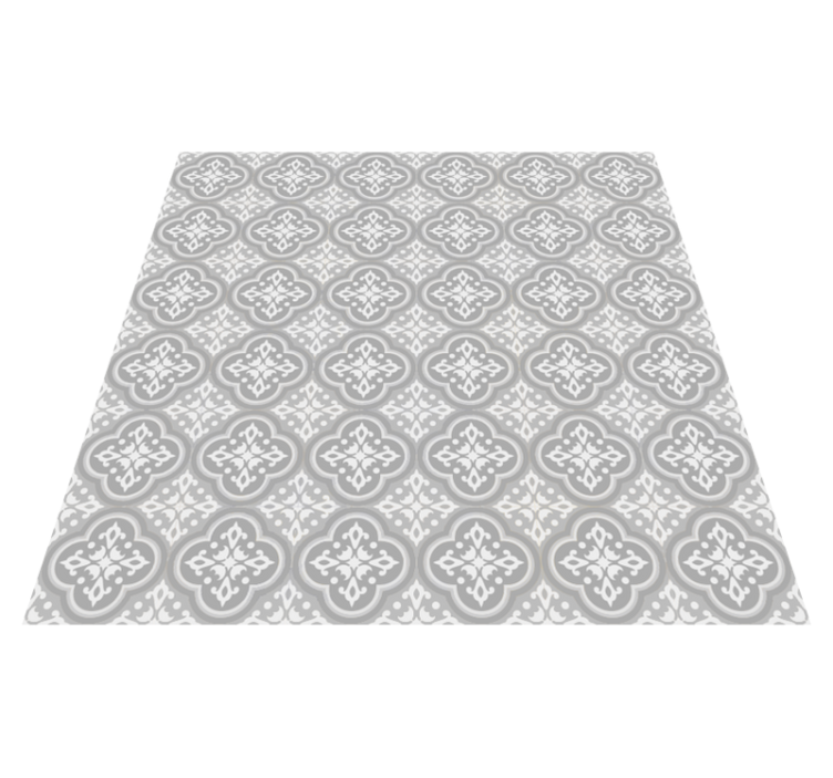 Tapis vinyle cuisine motifs hydrauliques gris - TenStickers