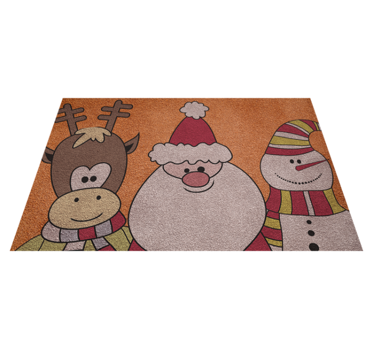 Tapis vinyle Père-Noël renne bonhomme de neige - TenStickers