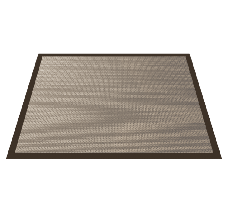 Tapis vinyle beige contour de couleur plus foncée - TenStickers