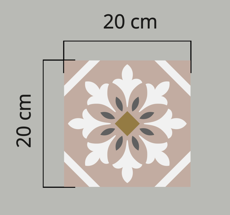 Tapis vinyle carreaux de ciment accent de sol à motifs - TenStickers